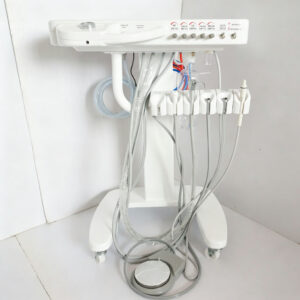 mobile portable dental unit cart trolley (integrated with woodpecker n2 scaler & led curing light)